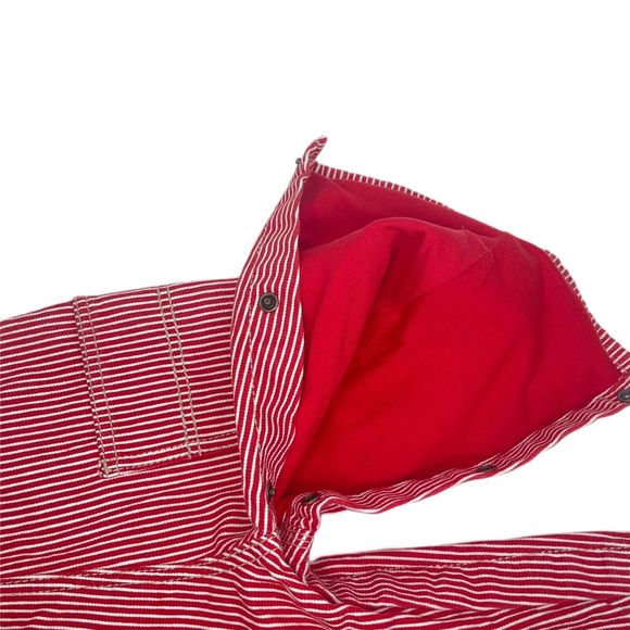 OSHKOSH B’GOSH 9 Months Vintage Kids Baby Red/White Stripe Overalls Vestbak - Picture 3 of 4